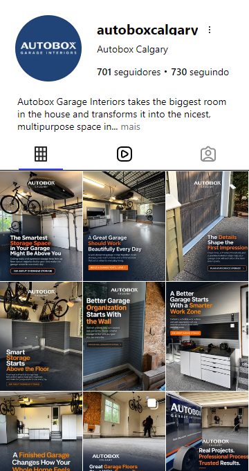 Perfil do Instagram da Autobox Calgary